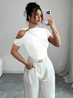 New Trendy, Elegant and Versatile Women's Off-Shoulder T-Shirt - Imagen 7