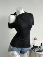 New Trendy, Elegant and Versatile Women's Off-Shoulder T-Shirt - Imagen 10