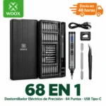 68 in 1 Rechargeable Electric Screwdriver 400Mah, 5 Torque Levels, 64 Bits, Type-C Charging, Precision Tool Kit for Repairing Electronic Devices