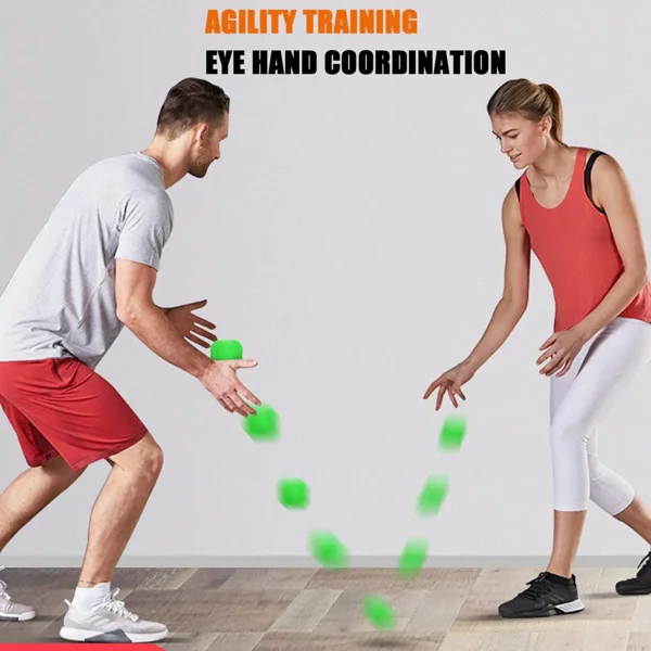 Pelota de reacción hexagonal,silicona para entrenamiento de velocidad y agilidad.