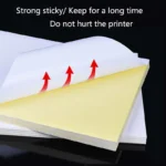 50 Hojas de Papel Autoadhesivo A4 Mate para Imprimir y Manualidades – Compatible con Láser, Inkjet y Fotocopiadora - Imagen 2