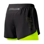 Pantalones cortos de running para hombre,shorts negros de doble capa para hombre. - Imagen 8