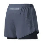 Pantalones cortos de running para hombre,shorts negros de doble capa para hombre. - Imagen 10