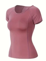 Camiseta deportiva de mujer para verano, transpirable, sexy, con espalda descubierta. - Imagen 5