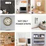 Fijador Adhesivo de Pared y Multicontacto | Organizador de Cables Desmontable para Escritorio, Oficina y Hogar. - Imagen 5