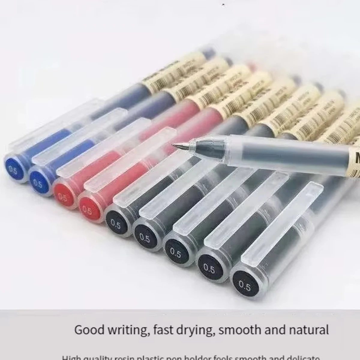 S20e32d1d77ae4eb28e9983ecb16e4d87c.webp Set de Bolígrafos de Gel (3 a 6 pzas) | Tinta Negra, Roja y Azul 0.5 mm | Estilo Muji para Oficina y Escuela. - Imagen 1