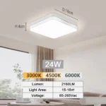 Lámpara de Techo LED Redonda y Cuadrada. - Imagen 20