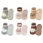 12 pares de calcetines antideslizantes para niños y niñas. - Imagen 4