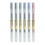 Set de Bolígrafos de Gel (3 a 6 pzas) | Tinta Negra, Roja y Azul 0.5 mm | Estilo Muji para Oficina y Escuela. - Imagen 14