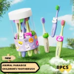 Cepillo de dientes de dibujos animados con diseños de animales
