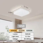 Lámpara de Techo LED Redonda y Cuadrada. - Imagen 11