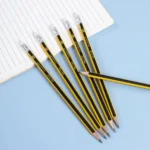12 Lápices HB de Madera con Goma Integrada (Pre-Afilados) para Estudiantes y Adultos - Imagen 5