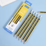 12 Lápices HB de Madera con Goma Integrada (Pre-Afilados) para Estudiantes y Adultos - Imagen 2