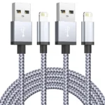 Cable de Carga Rápida y Datos para iPhone (14, 13, 12, 11, X, 8, 7, 6) y iPad.