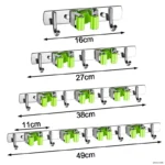 Soporte de Pared para Escobas y Trapeadores | Colgador Organizador de Acero Inoxidable para Cocina y Baño. - Imagen 6