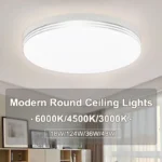 Lámpara de Techo LED Redonda y Cuadrada.