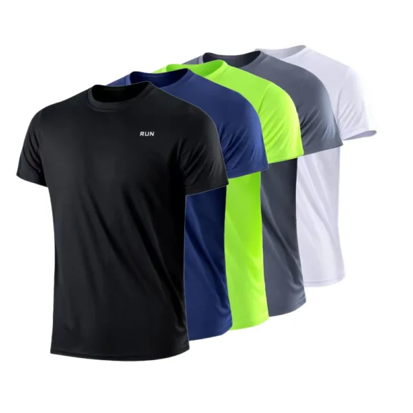 Camiseta deportiva de manga corta de secado rápido para hombre.