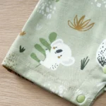 Mameluco con adorable estampado de animales del zoológico para bebéf - Imagen 4