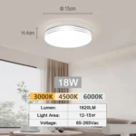 Lámpara de Techo LED Redonda y Cuadrada. - Imagen 15