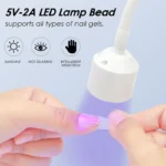 Mini Nail Dryer UV LED Nail Lamp Foldable USB Curing Lights Desk Lamp For Nail Gel Polish Quick Dry Nail Art Dryer Manicure Tool - Imagen 8