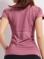 Camiseta deportiva de mujer para verano, transpirable, sexy, con espalda descubierta. - Imagen 4