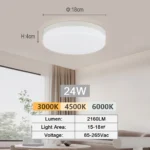 Lámpara de Techo LED Redonda y Cuadrada. - Imagen 8