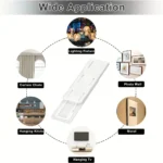 Fijador Adhesivo de Pared y Multicontacto | Organizador de Cables Desmontable para Escritorio, Oficina y Hogar. - Imagen 4