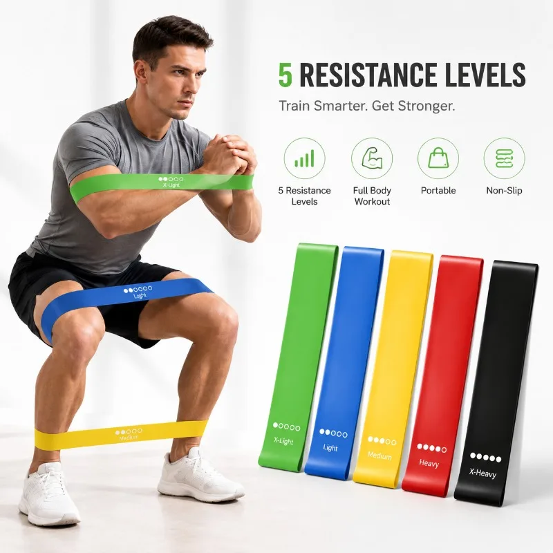 S887304a581434fab9ec32ea2e9d00c31v.webp Juego de bandas de resistencia, equipo de gimnasio para fitness en casa. - Imagen 1