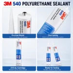 Sellador Adhesivo de Poliuretano Original 3M 540, Flexible y Resistente a la Intemperie. - Imagen 6