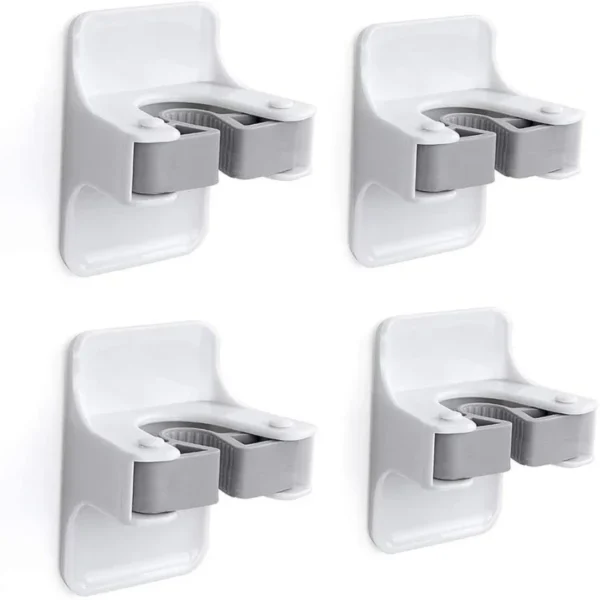 Soporte de pared para escobas, pinza para escobas, colgador para escobas y recogedores para sistemas de almacenamiento en el hogar, cocina, jardín y garaje, 2 piezas