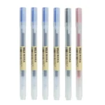 Set de Bolígrafos de Gel (3 a 6 pzas) | Tinta Negra, Roja y Azul 0.5 mm | Estilo Muji para Oficina y Escuela. - Imagen 13