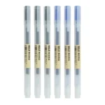 Set de Bolígrafos de Gel (3 a 6 pzas) | Tinta Negra, Roja y Azul 0.5 mm | Estilo Muji para Oficina y Escuela. - Imagen 16