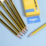 12 Lápices HB de Madera con Goma Integrada (Pre-Afilados) para Estudiantes y Adultos