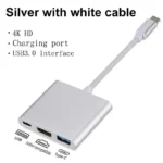 Hub USB-C 3 en 1 - Adaptador Tipo-C a HDTV, Carga Rápida PD y Transferencia de Datos. - Imagen 8