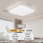 Lámpara de Techo LED Redonda y Cuadrada. - Imagen 13