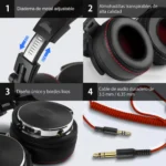 Audífonos Diadema Profesional Studio Pro Con Micrófono. - Imagen 3