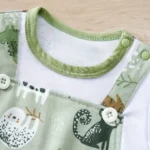Mameluco con adorable estampado de animales del zoológico para bebéf - Imagen 3