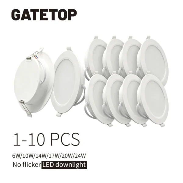 Pack de Focos LED Empotrables Redondos 1-10 pzas.