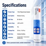 Sellador Adhesivo de Poliuretano Original 3M 540, Flexible y Resistente a la Intemperie. - Imagen 3