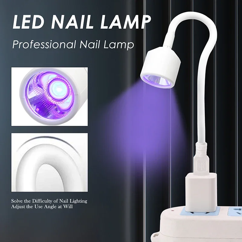 See88a0ab054341ce83c76751e6a52d1eI.webp Mini Nail Dryer UV LED Nail Lamp Foldable USB Curing Lights Desk Lamp For Nail Gel Polish Quick Dry Nail Art Dryer Manicure Tool - Imagen 1
