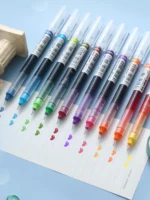 Paquete de 10 Plumas de Gel de Colores (0.5 mm) | Tinta de Secado Rápido y Gran Capacidadc - Imagen 7