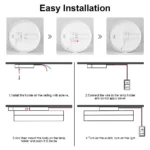 Lámpara de Techo LED Redonda y Cuadrada. - Imagen 6