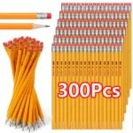 Paquete de 1 a 300 Lápices de Madera N.º 2 HB Amarillos con Goma