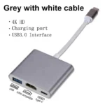 Hub USB-C 3 en 1 - Adaptador Tipo-C a HDTV, Carga Rápida PD y Transferencia de Datos. - Imagen 7